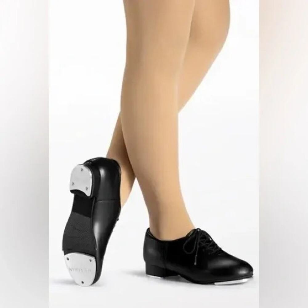 Weissman Black Lace Up Tap Shoes W1600 Women's Size 8AM